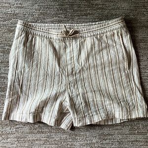 H&M Large Striped Linen Shorts